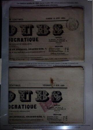 1828-1878, Collection sur la Taxation des imprimés sur +100 pages d'exposition, (la collection a été remaniée plusieurs fois et des pages changées), très bien expliquées, à