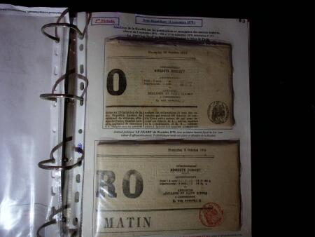 1828-1878, Collection sur la Taxation des imprimés sur +100 pages d'exposition, (la collection a été remaniée plusieurs fois et des pages changées), très bien expliquées, à