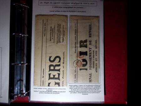 1828-1878, Collection sur la Taxation des imprimés sur +100 pages d'exposition, (la collection a été remaniée plusieurs fois et des pages changées), très bien expliquées, à