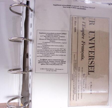 1828-1878, Collection sur la Taxation des imprimés sur +100 pages d'exposition, (la collection a été remaniée plusieurs fois et des pages changées), très bien expliquées, à