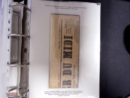 1828-1878, Collection sur la Taxation des imprimés sur +100 pages d'exposition, (la collection a été remaniée plusieurs fois et des pages changées), très bien expliquées, à