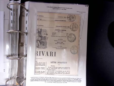 1828-1878, Collection sur la Taxation des imprimés sur +100 pages d'exposition, (la collection a été remaniée plusieurs fois et des pages changées), très bien expliquées, à