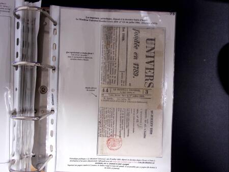 1828-1878, Collection sur la Taxation des imprimés sur +100 pages d'exposition, (la collection a été remaniée plusieurs fois et des pages changées), très bien expliquées, à