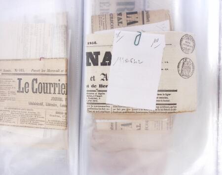 1828-1878, Collection sur la Taxation des imprimés sur +100 pages d'exposition, (la collection a été remaniée plusieurs fois et des pages changées), très bien expliquées, à