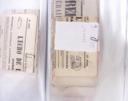 1828-1878, Collection sur la Taxation des imprimés sur +100 pages d'exposition, (la collection a été remaniée plusieurs fois et des pages changées), très bien expliquées, à
