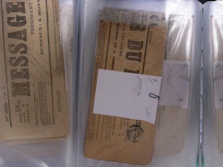1828-1878, Collection sur la Taxation des imprimés sur +100 pages d'exposition, (la collection a été remaniée plusieurs fois et des pages changées), très bien expliquées, à