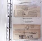 1828-1878, Collection sur la Taxation des imprimés sur +100 pages d'exposition, (la collection a été remaniée plusieurs fois et des pages changées), très bien expliquées, à
