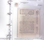 1828-1878, Collection sur la Taxation des imprimés sur +100 pages d'exposition, (la collection a été remaniée plusieurs fois et des pages changées), très bien expliquées, à