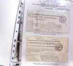 1828-1878, Collection sur la Taxation des imprimés sur +100 pages d'exposition, (la collection a été remaniée plusieurs fois et des pages changées), très bien expliquées, à