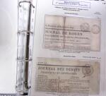 1828-1878, Collection sur la Taxation des imprimés sur +100 pages d'exposition, (la collection a été remaniée plusieurs fois et des pages changées), très bien expliquées, à