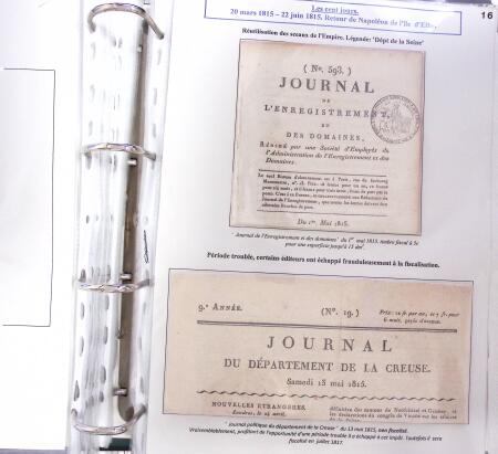 1828-1878, Collection sur la Taxation des imprimés sur +100 pages d'exposition, (la collection a été remaniée plusieurs fois et des pages changées), très bien expliquées, à