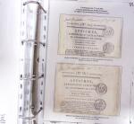 1828-1878, Collection sur la Taxation des imprimés sur +100 pages d'exposition, (la collection a été remaniée plusieurs fois et des pages changées), très bien expliquées, à