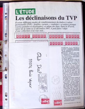Collection de TVP Briat rouges plupart autocollants