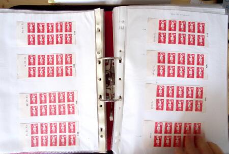 Collection de TVP Briat rouges plupart autocollants