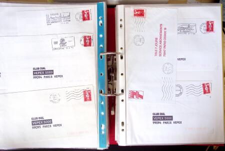 Collection de TVP Briat rouges plupart autocollants