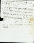 Lettre de Mauzé avec MP "IIe div. Armée des côtes de la Rochelle" (1793) ex. collection Dubus, certificats Robineau et Pothion, ind 25. TB