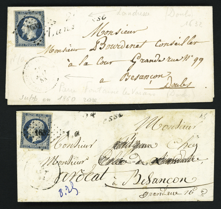 Lettre AFF n°10 OBL PC 1632 + cursive "24 Landresse",