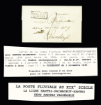 Lettre de Nantes pour Paimboeuf avec marque encadrée "Boite B à V" avec arrivée au verso T12 "Painboeuf" (2 nov 1836) (1ère date connue) (Salles n°401A qui signalait cette marque comme inconnue mais possible), ind 