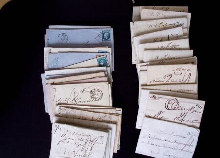 64 lettres de Lille, majorité marques postales dont 1 lettre AFF n°17 OBL GC 2046. TB