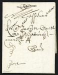 Lettre de Valenciennes (1641) pour Gand. TB