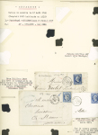 3 chemises contenant des lettres classiques du dep du Nord (Estaires, Hondschoote, Masnières) + 2 journaux de Lille avec timbres fiscaux humides) + lot de lettres avec ambulants du Nord