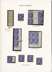 N°374, 2F25 Outremer et n°487, 2 épreuves de luxe + un ensemble de blocs de 4 coin daté et de variétés dont raccord. TB