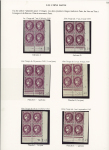 N°376, 2F lilas rose : épreuve de luxe + 6 Blocs de 4 coins datés + variétés diverses dont bloc de 4 avec raccord et sonnette rouge. TB