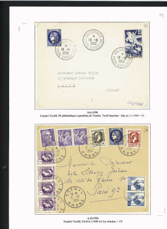 26 plis AFF n°372, 1F75 bleu et 486 dont n°372 OBL grand CAD "Paris RP affranchissements-avion" (3.2.1938 - 2ème jour de vente du timbre). TB