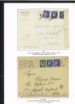 N°372 et 486, 15 lettres pour l'étranger dont poste aérienne et n°369 + 372 perforés sur lettre à en-tête Emile Toulemonde et fils Roubaix". TB