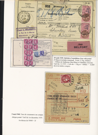 Bon lot de 18 plis à base du n°373 dont carte lettre recommandée 1F Pétain + n°373 annulés "AR" encadré, n°373 en paire OBL Annecy (1939) sur lettre par avion pour Haïphong, n°373 OBL Toulon (1941) sur lettre a