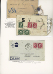 Bon lot de 18 plis à base du n°373 dont carte lettre recommandée 1F Pétain + n°373 annulés "AR" encadré, n°373 en paire OBL Annecy (1939) sur lettre par avion pour Haïphong, n°373 OBL Toulon (1941) sur lettre a