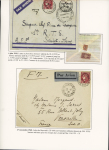 Bon lot de 18 plis à base du n°373 dont carte lettre recommandée 1F Pétain + n°373 annulés "AR" encadré, n°373 en paire OBL Annecy (1939) sur lettre par avion pour Haïphong, n°373 OBL Toulon (1941) sur lettre a