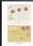 42 lettres à base du n°373 dont une lettre par avion taxée aux USA. TB