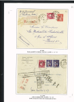 42 lettres à base du n°373 dont une lettre par avion taxée aux USA. TB