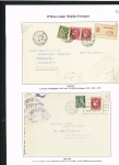 42 lettres à base du n°373 dont une lettre par avion taxée aux USA. TB