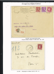 42 lettres à base du n°373 dont une lettre par avion taxée aux USA. TB