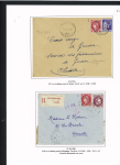 42 lettres à base du n°373 dont une lettre par avion taxée aux USA. TB