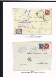 42 lettres à base du n°373 dont une lettre par avion taxée aux USA. TB