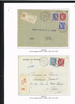 42 lettres à base du n°373 dont une lettre par avion taxée aux USA. TB