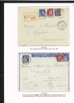 42 lettres à base du n°373 dont une lettre par avion taxée aux USA. TB