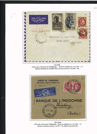 42 lettres à base du n°373 dont une lettre par avion taxée aux USA. TB