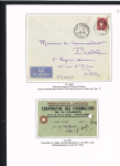 42 lettres à base du n°373 dont une lettre par avion taxée aux USA. TB