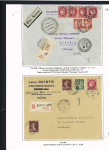 42 lettres à base du n°373 dont une lettre par avion taxée aux USA. TB