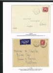 42 lettres à base du n°373 dont une lettre par avion taxée aux USA. TB