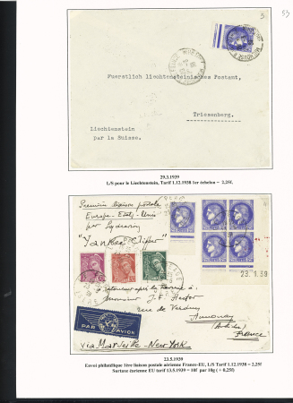 8 lettres à base du n°374 dont destinations intéressantes