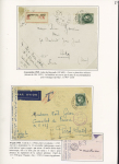 8 lettres à base du n°375 dont destinations (Port-Saïd, Buenos-Aires, Bangkok) et un mandat-carte de versement à CCP, AFF n°488, 2 pièces. TB