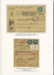 8 lettres à base du n°375 dont destinations (Port-Saïd, Buenos-Aires, Bangkok) et un mandat-carte de versement à CCP, AFF n°488, 2 pièces. TB
