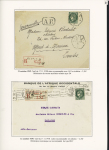 12 lettres à base des n°375 et 488 dont destinations (Cavalle Grèce), lettre taxée en Suisse, mixte de réexpédition avec timbre anglais. TB