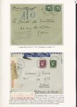 12 lettres à base des n°375 et 488 dont destinations (Cavalle Grèce), lettre taxée en Suisse, mixte de réexpédition avec timbre anglais. TB