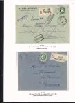 38 plis à base du n°375, 2F50 vert dont carte postale par avion pour Saïgon (1939), lettres par avion pour Nouméa et pour Batavia (Indes néerlandaises), perforés Emile Toulemonde (Roubaix). TB